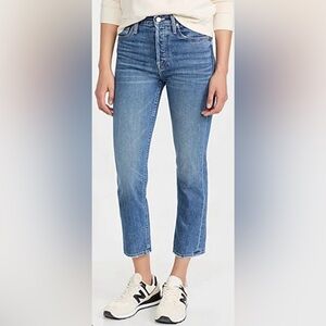 MOTHER Superior Blue Ankle & Cropped Jeans